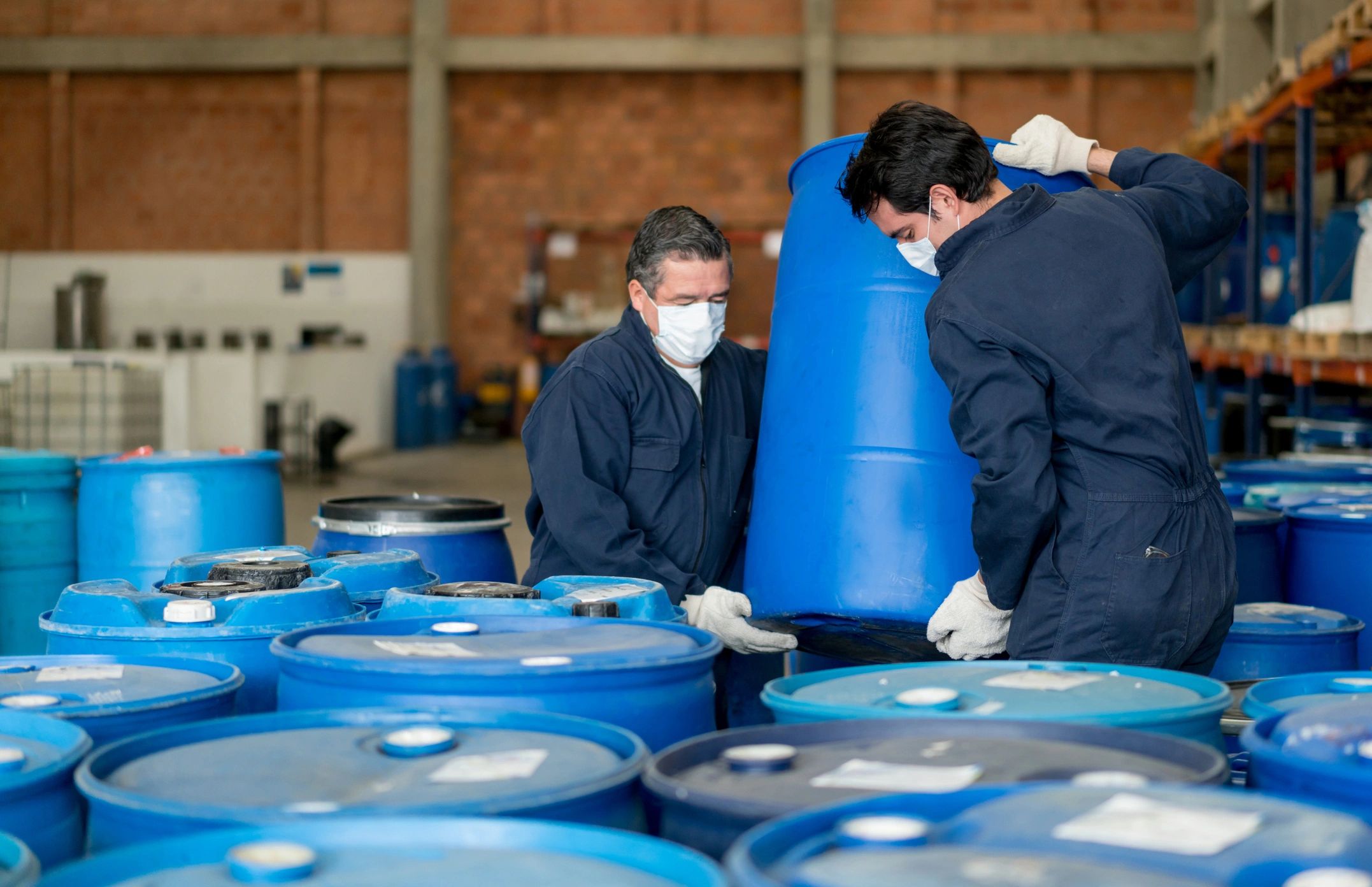 Chemical barrels for industrial supply